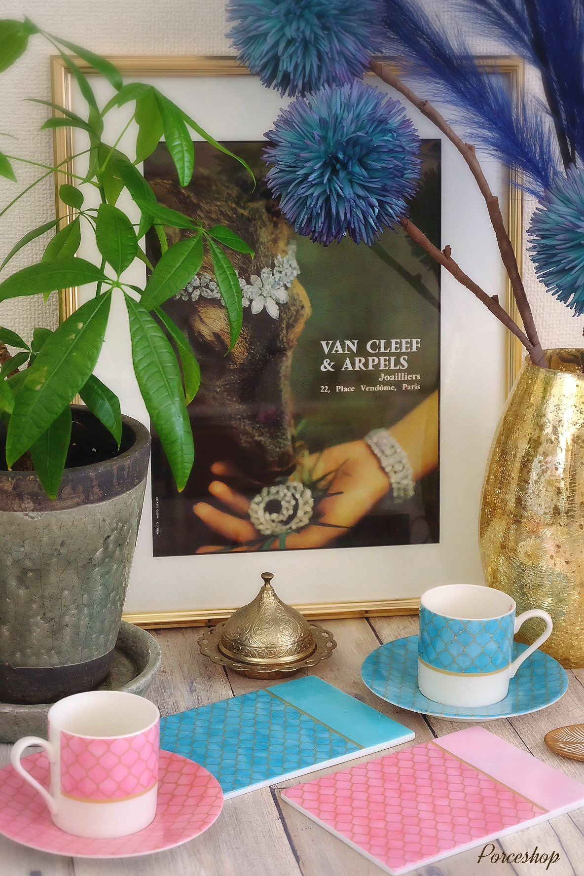 ポーセラーツ転写紙 モロッカン柄他23枚 ヴォーグ社他 ポーセラーツ