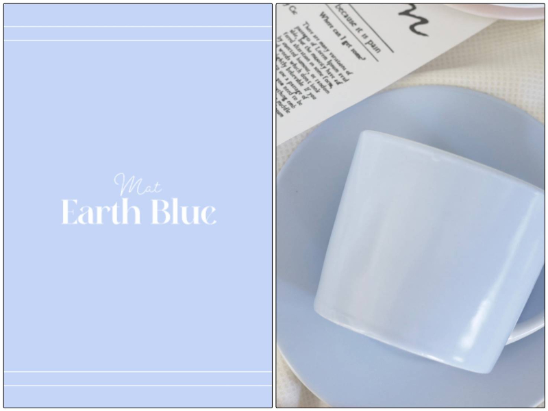 【白磁用】Earth Blue アースブルー（つやなしマット単色）A３サイズ　※24日まで発売記念20％オフ